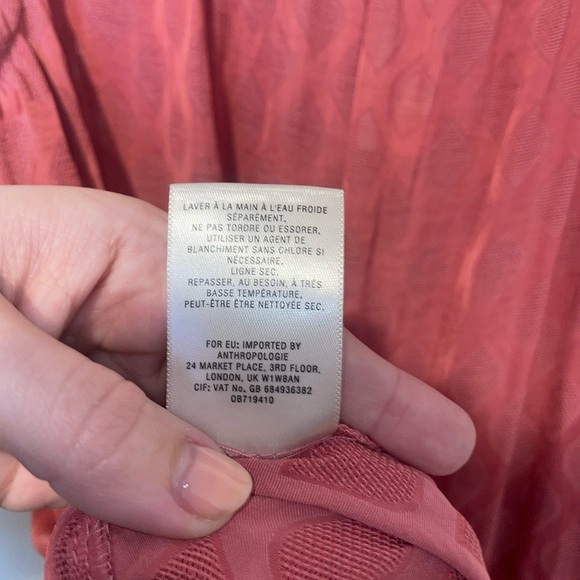 Anthropologie Maeve NWT Mauve Rose Ruffle Sleeveless Tank Top Size Medium - Picture 7 of 10